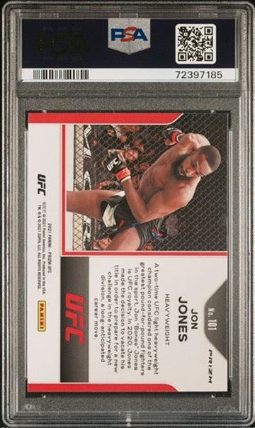 2021 Prizm UFC Jon Jones White Sparkle Prizm PSA 9