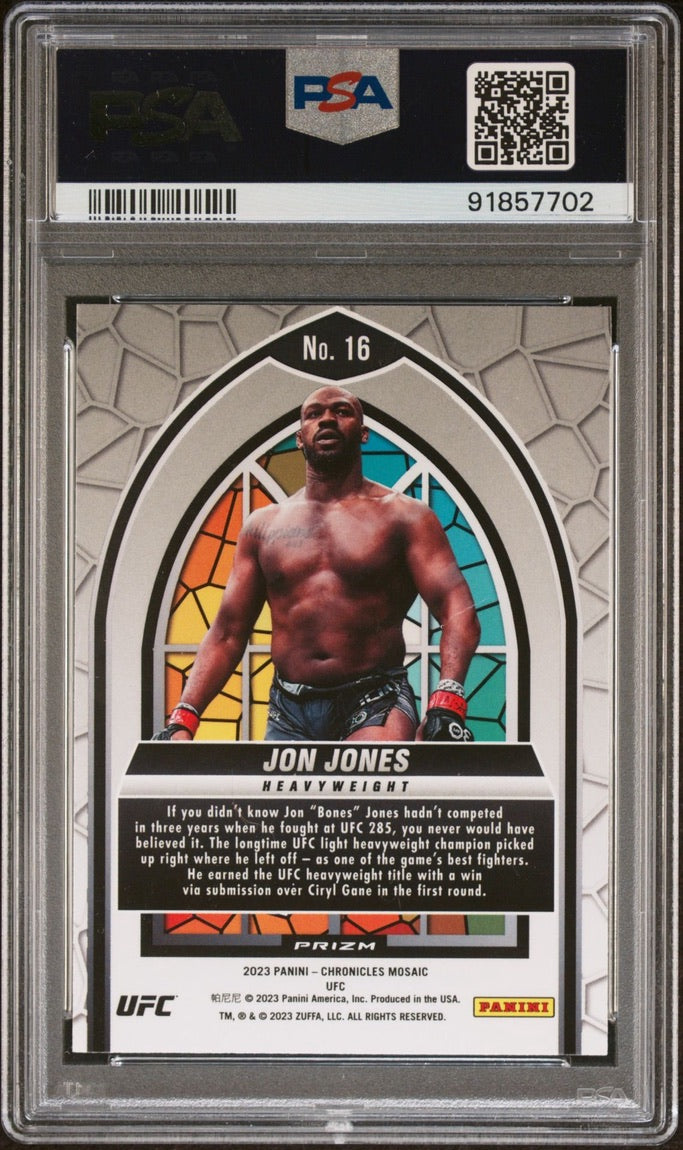 2023 Chronicles UFC Jon Jones Mosaic Stained Glass PSA 10