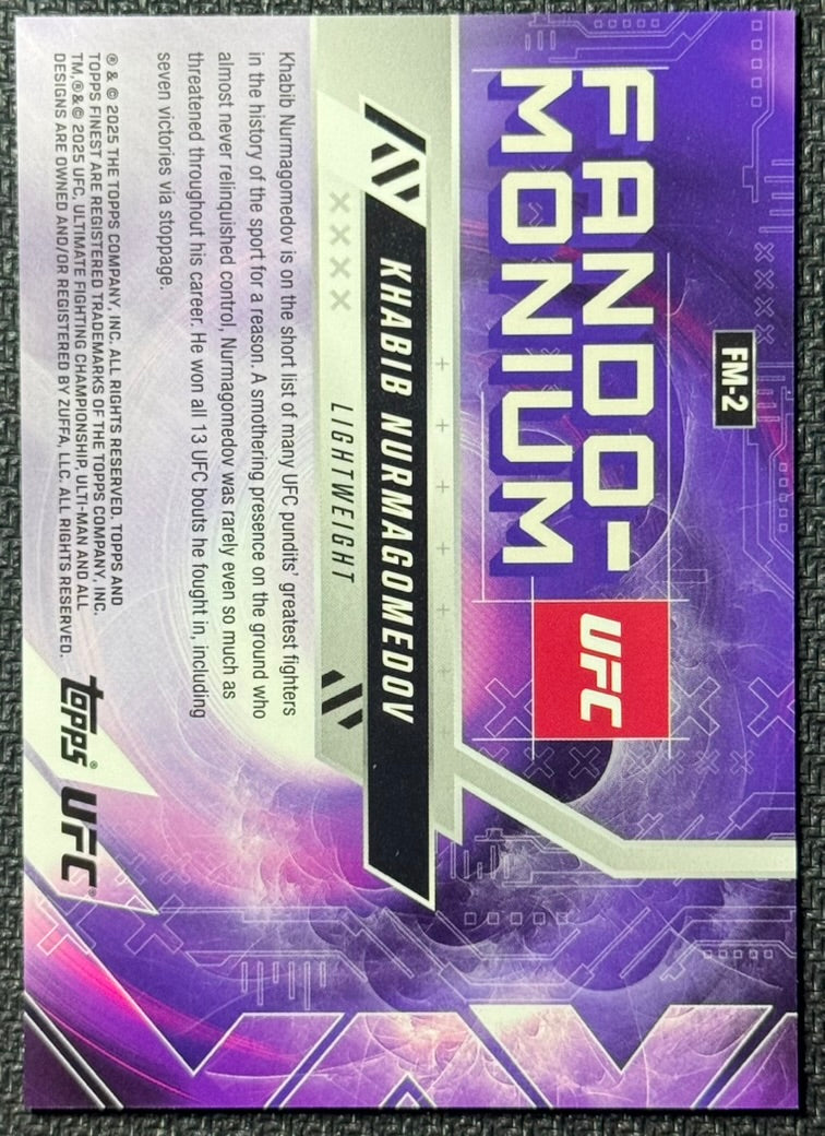 2025 Topps Finest UFC Khabib Nurmagomedov Fandomonium