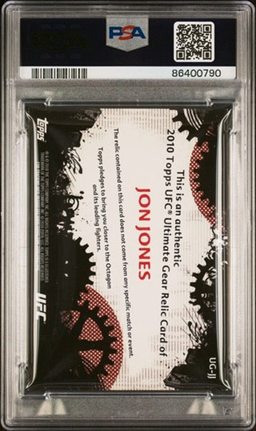 2010 Topps UFC Jon Jones Ultimate Gear Relic PSA 8 (Pop 1)