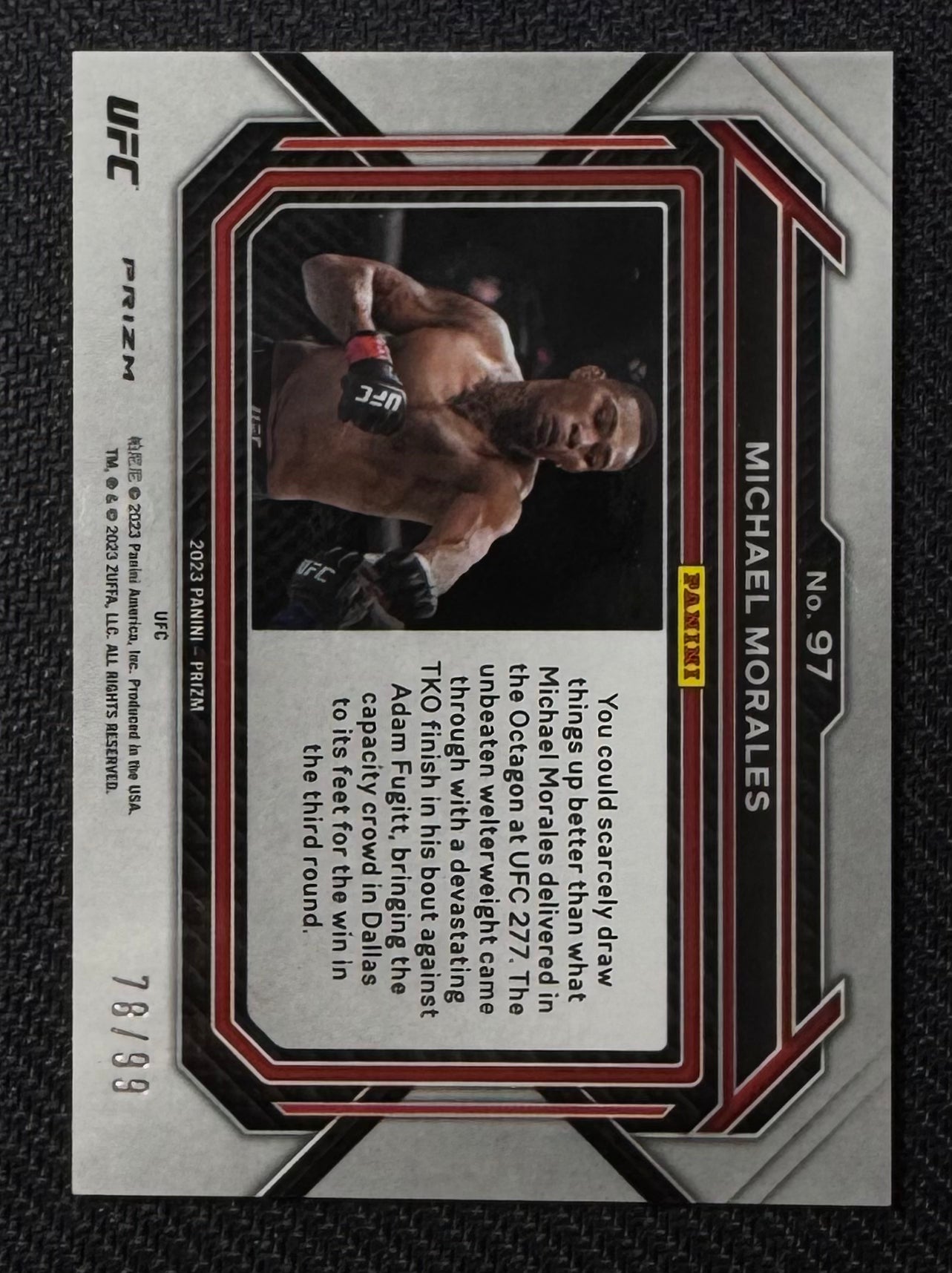 2023 Prizm UFC Michael Morales Orange Prizm #/99