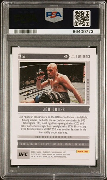 2021 Chronicles UFC Jon Jones Luminance Pink PSA 8 (Pop 1)