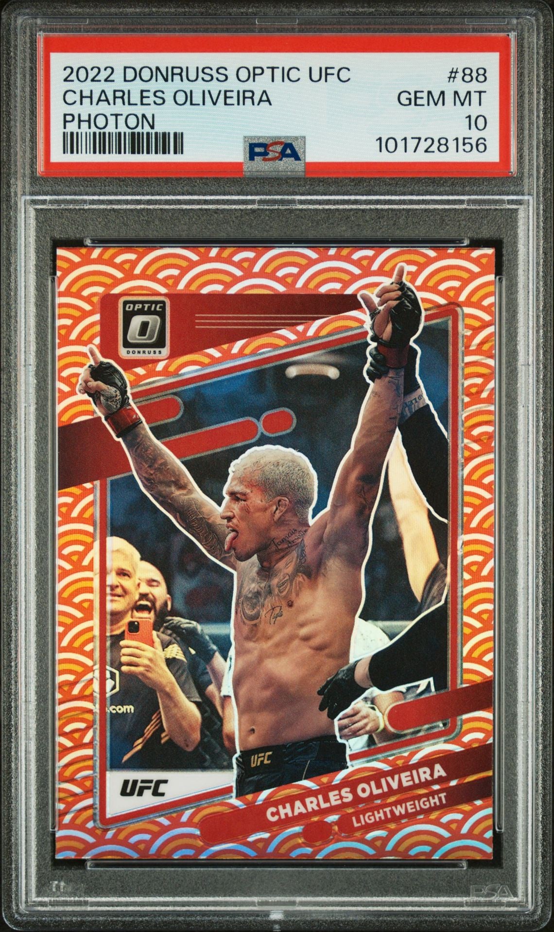 2022 Donruss Optic UFC Charles Oliveira Photon SSP PSA 10
