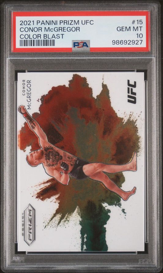 2021 Panini Prizm UFC Color Blast Conor McGregor #15 PSA 10
