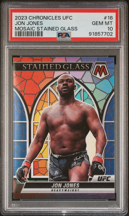 2023 Chronicles UFC Jon Jones Mosaic Stained Glass PSA 10