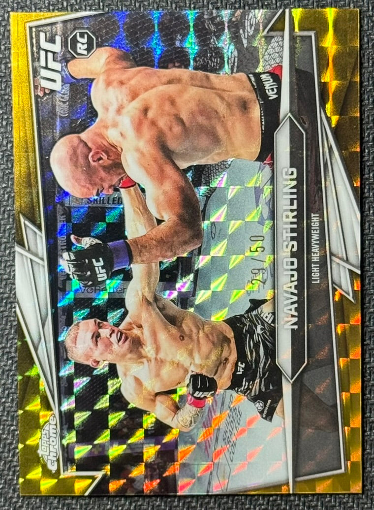 2026 Topps Chrome UFC Navajo Stirling Rookie Gold Geometric #/50