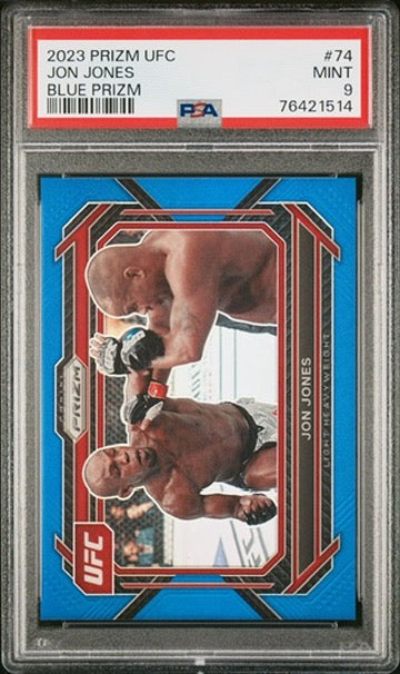 2023 Prizm UFC Jon Jones Blue Prizm #/175 PSA 9