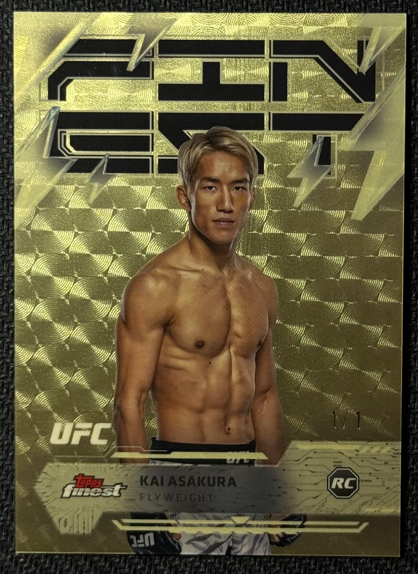 2025 Topps Finest UFC Kai Asakura Rookie Rare SuperFractor 1/1