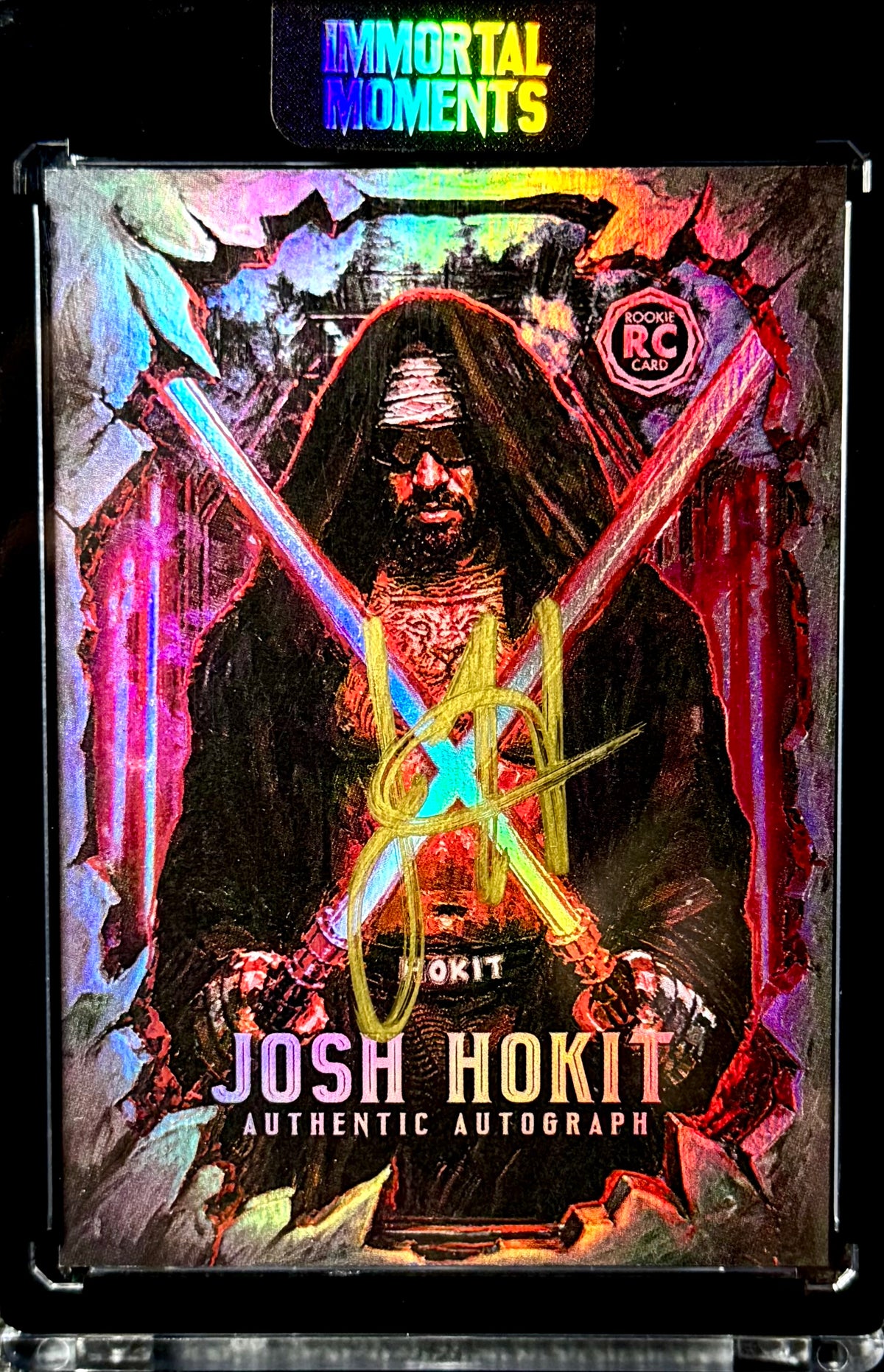 2026 Immortals Immortal Moments Josh Hokit Rookie Auto “Darth Hokit” Red Saber #/40