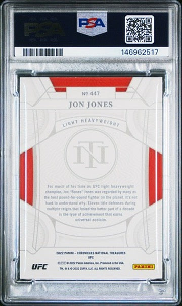2022 Chronicles UFC Jon Jones National Treasures #/99 PSA 7