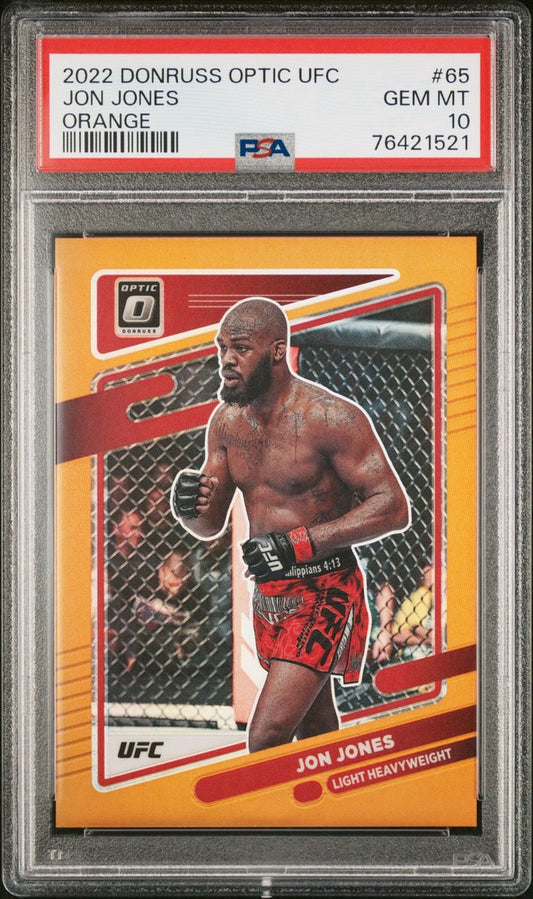 2022 Donruss Optic UFC Jon Jones Orange #/49 PSA 10