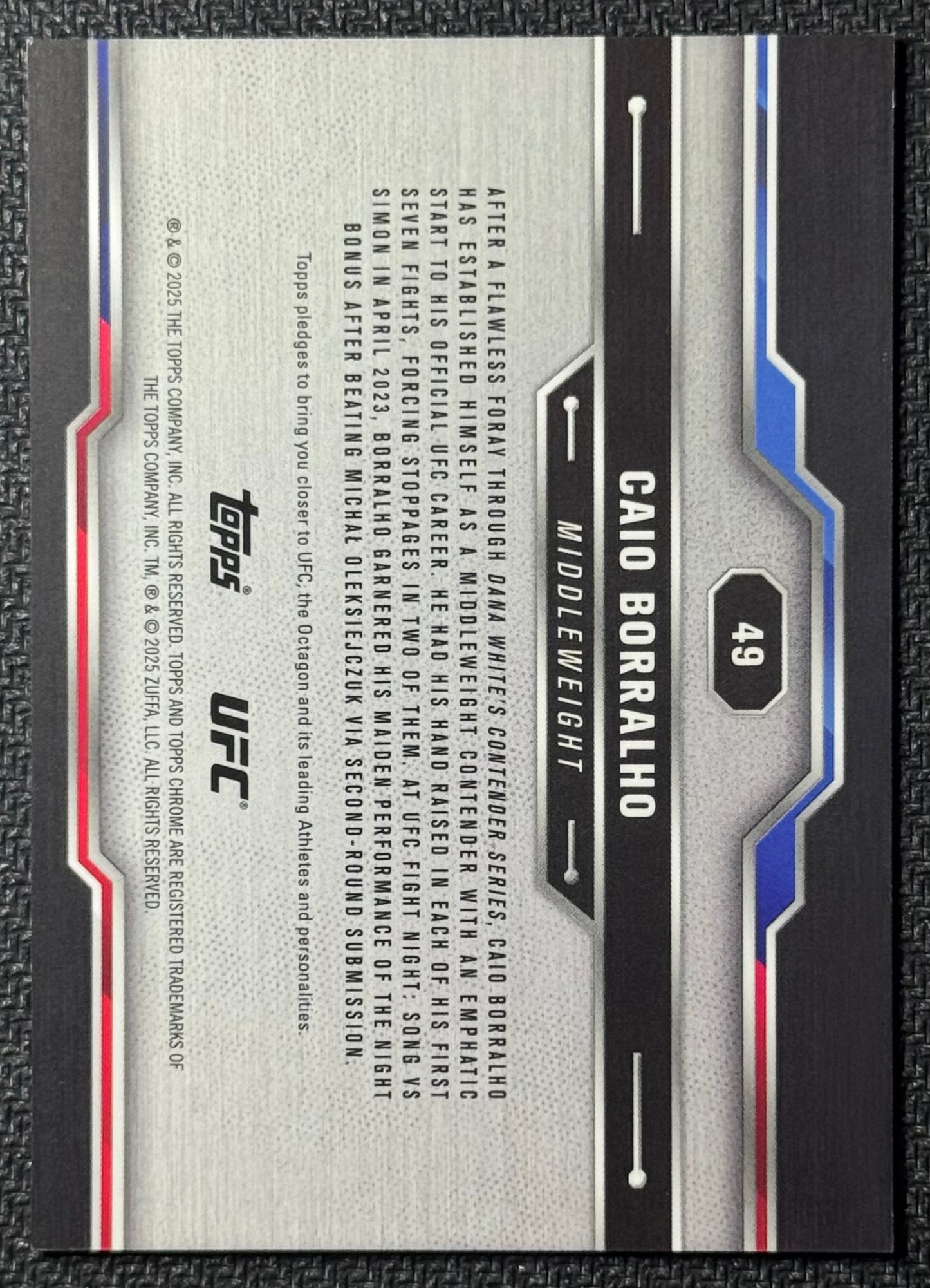 2025 Topps Chrome UFC Caio Borralho Octofractor #/8
