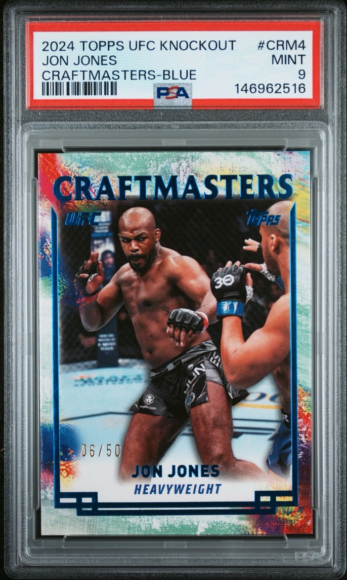 2024 Topps Knockout UFC Jon Jones Craftmasters Blue #/50 PSA 9