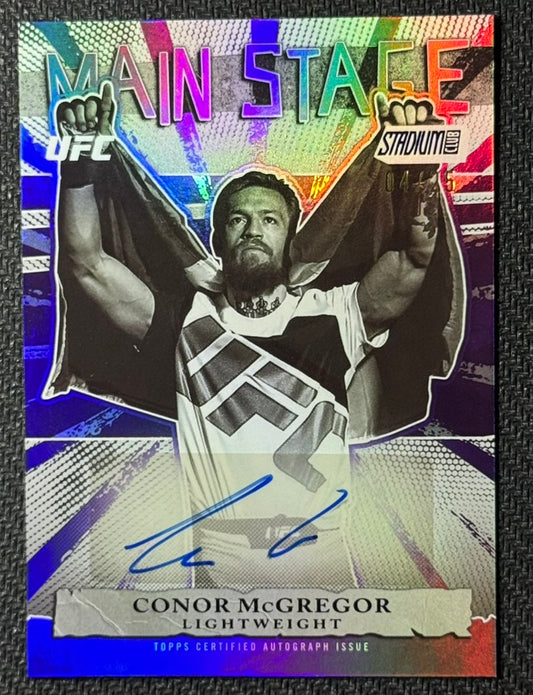 2026 Topps Stadium Club Conor McGregor Main Stage Auto #/25
