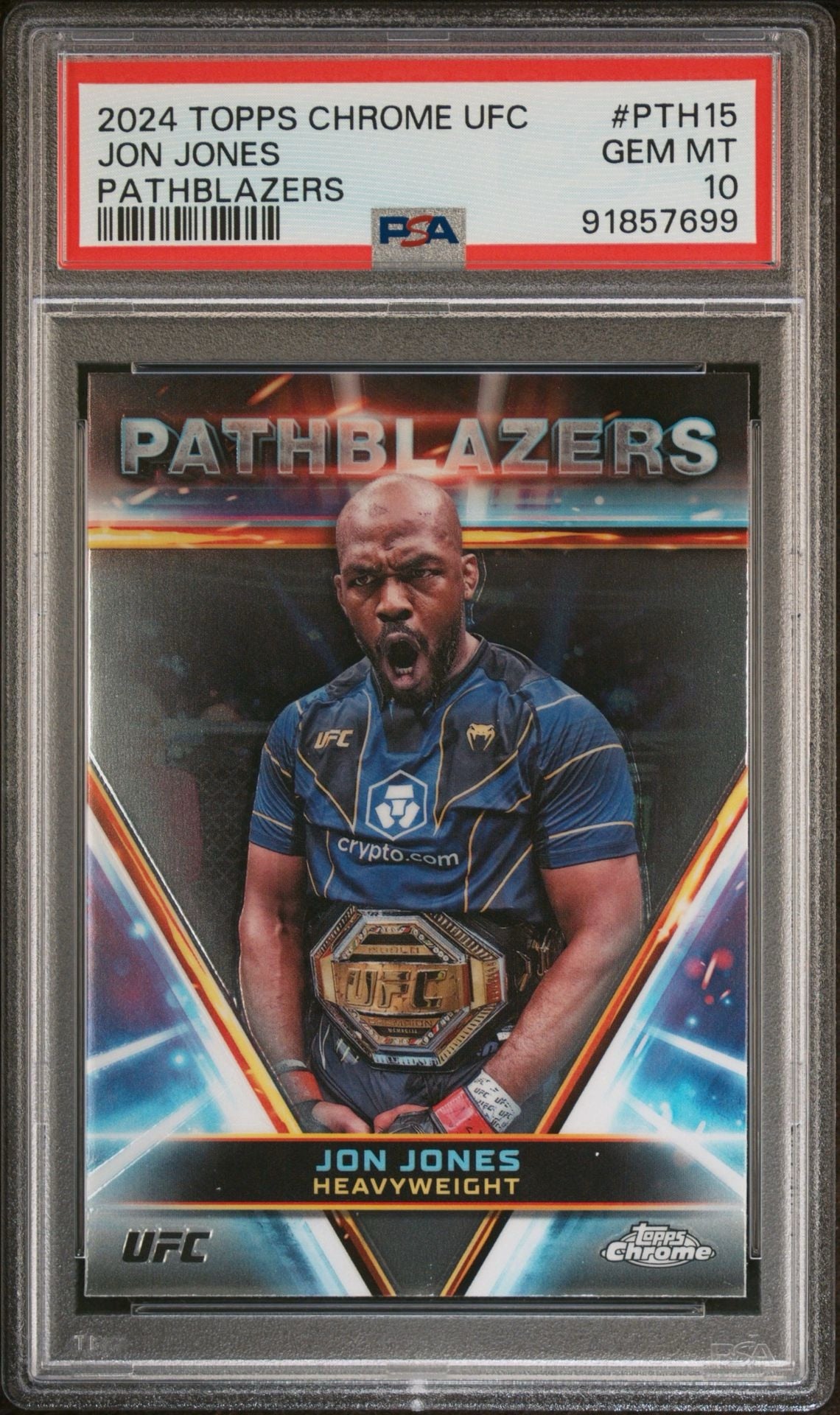 2024 Topps Chrome UFC Pathblazers #PTH15 Jon Jones PSA 10