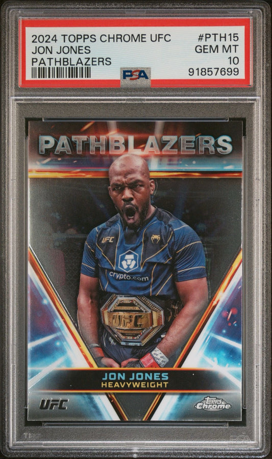 2024 Topps Chrome UFC Pathblazers #PTH15 Jon Jones PSA 10
