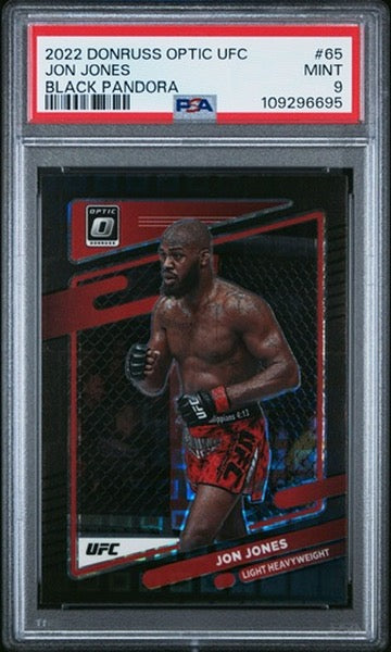 2022 Donruss Optic UFC Jon Jones Black Pandora PSA 9