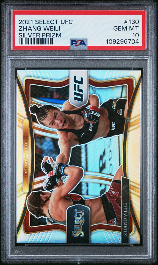 2021 Select UFC Zhang Weili Silver Premier Level PSA 10