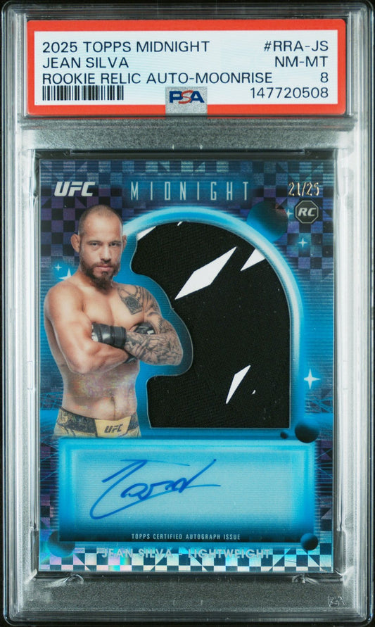 2025 Topps Midnight UFC Jean Silva #RRA-JS Rookie Relic Moonrise #/25 Auto
