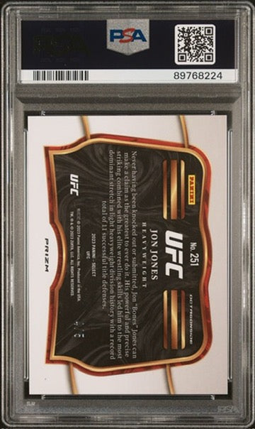 2023 Select UFC Jon Jones Octagonside #/5 Green PSA 9