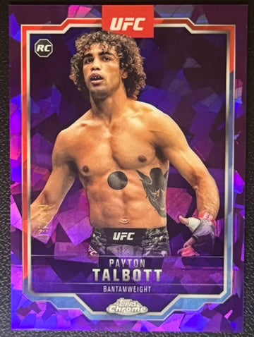 2025 Topps Chrome UFC Payton Talbott #141 Purple Sapphire Refractor #/10