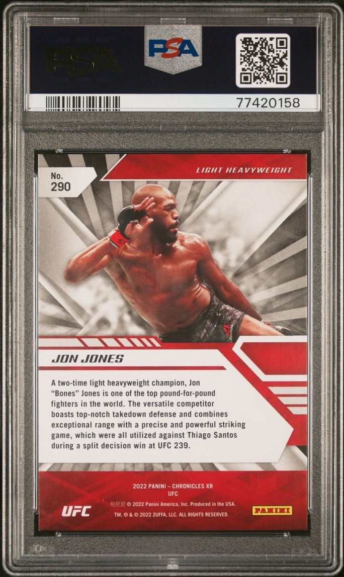 2022 Chronicles UFC Jon Jones XR Blue #/99 PSA 9