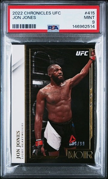 2022 Chronicles UFC Jon Jones Noir #/99 PSA 9