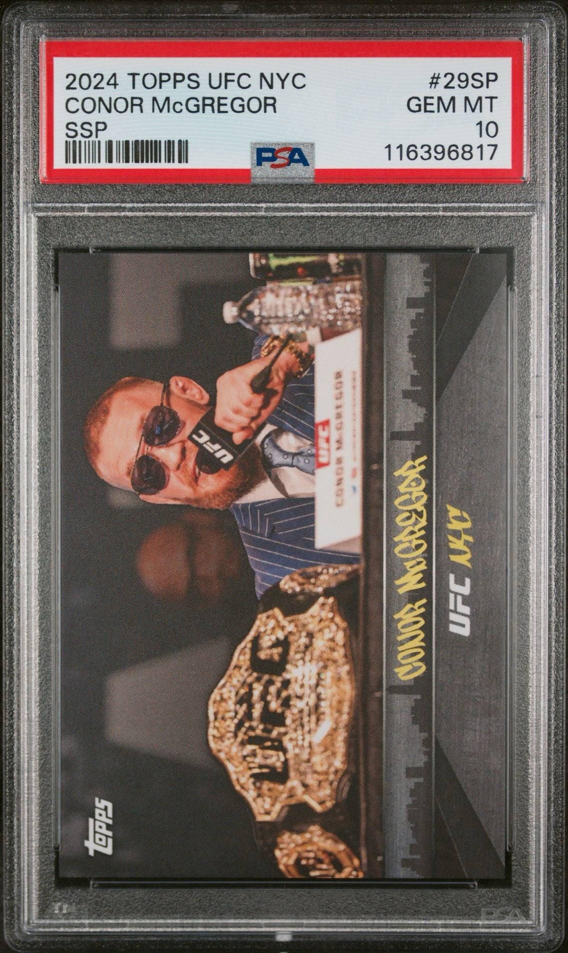 2024 Topps NYC UFC Conor McGregor Rare Short Print #29SP PSA 10 