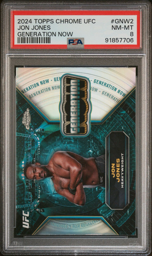 2024 Topps Chrome UFC Jon Jones Generation Now PSA 8