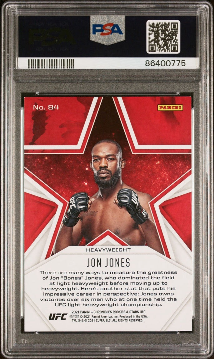 2021 Chronicles UFC Jon Jones Rookies and Stars Blue #/99 PSA 9