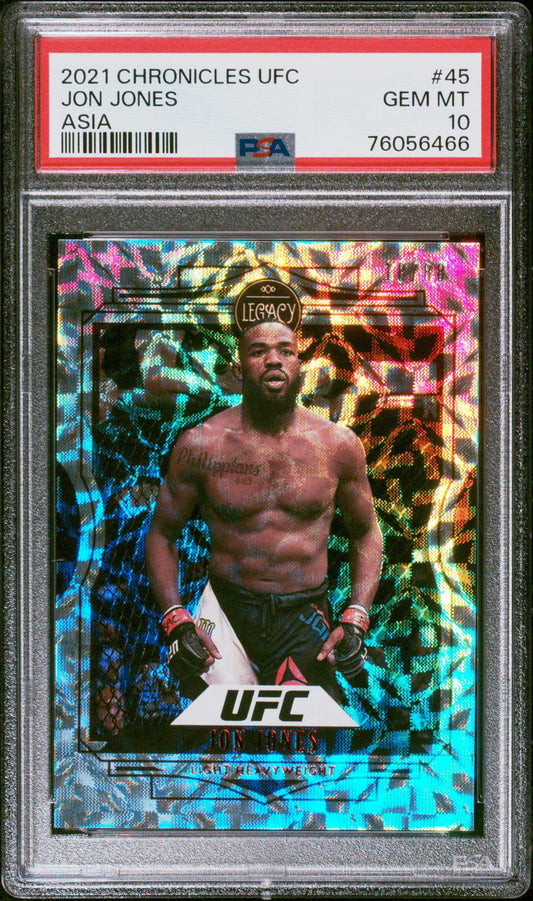 2021 Panini Chronicles UFC Jon Jones Legacy Red Asia Tmall #/88 PSA 10