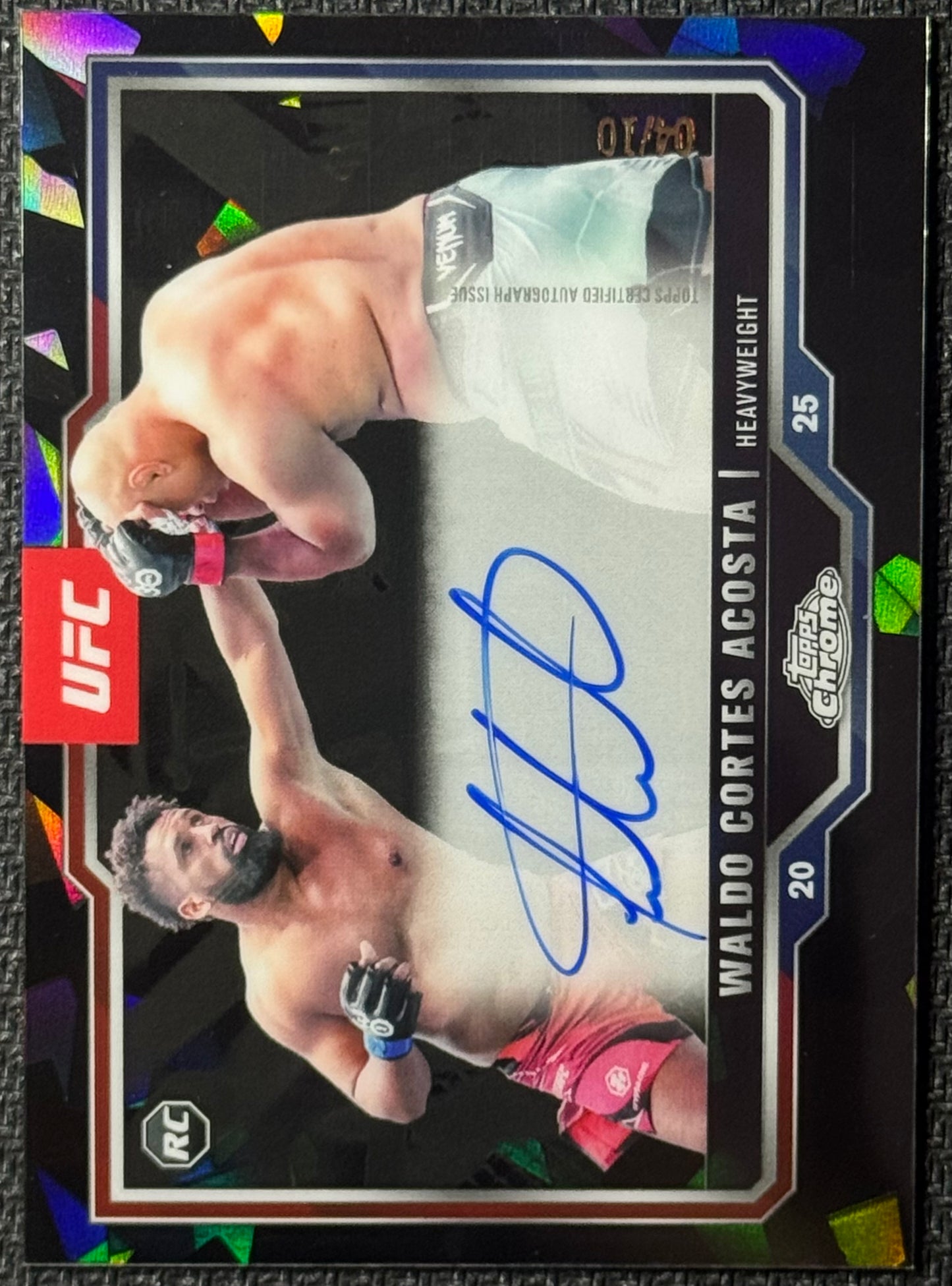 2025 Topps Chrome Sapphire UFC Waldo Cortes Acosta Black Auto #/10