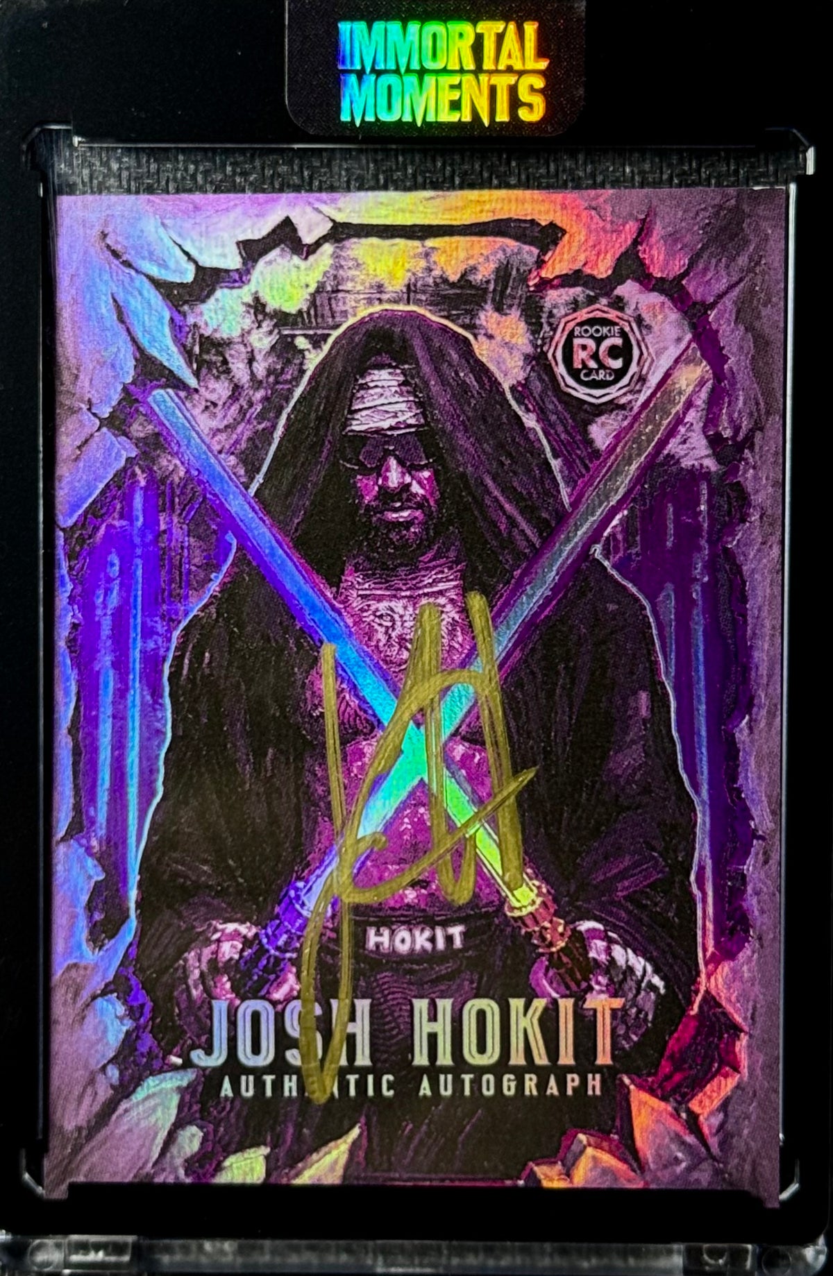 2026 Immortals Immortal Moments Josh Hokit Rookie Auto “Darth Hokit” Purple Double Saber #/20