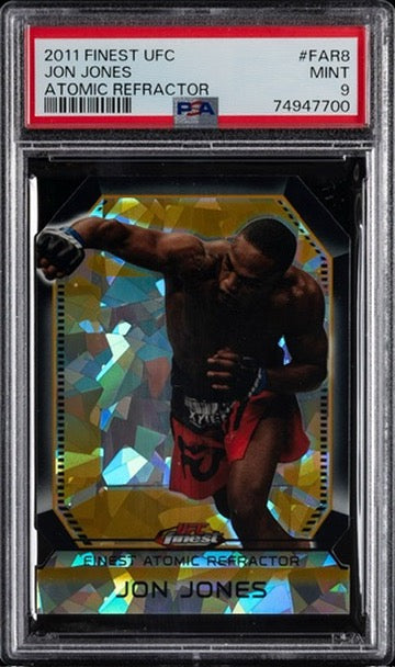 2011 Topps Finest UFC Jon Jones Atomic Refractor PSA 9