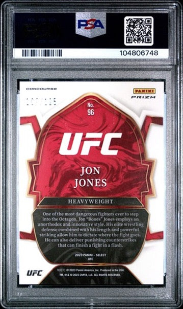 2023 Select UFC Jon Jones Concourse White #/125 PSA 9