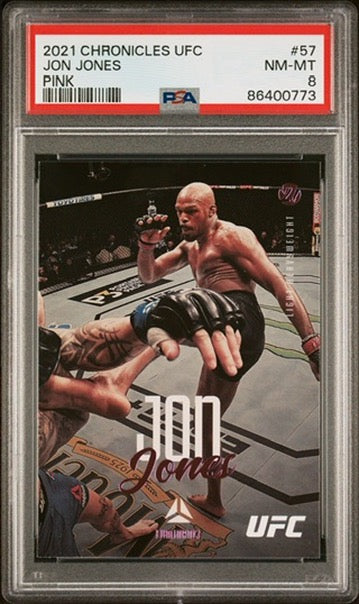 2021 Chronicles UFC Jon Jones Luminance Pink PSA 8 (Pop 1)