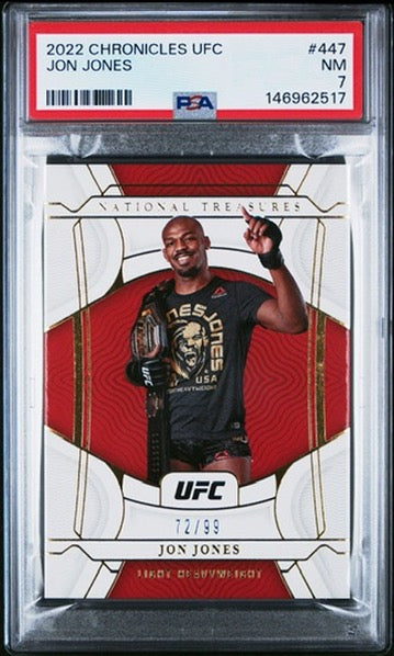 2022 Chronicles UFC Jon Jones National Treasures #/99 PSA 7