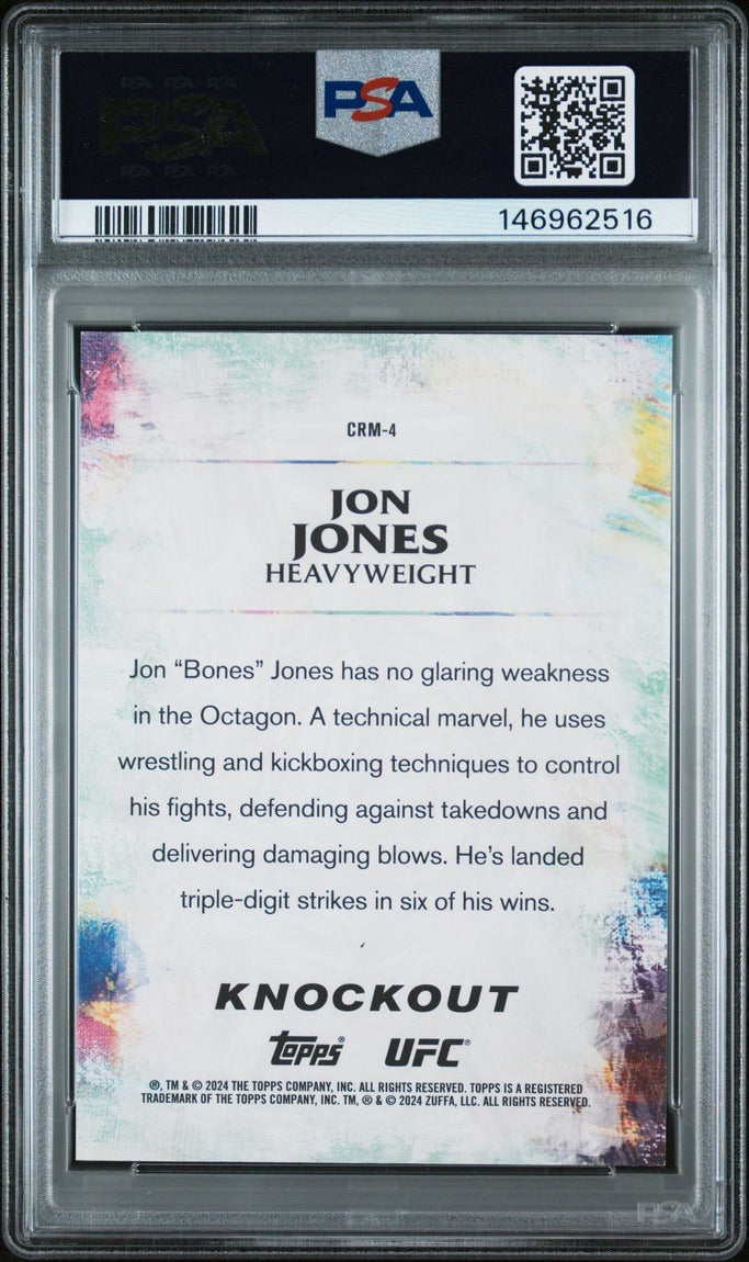 2024 Topps Knockout UFC Jon Jones Craftmasters Blue #/50 PSA 9