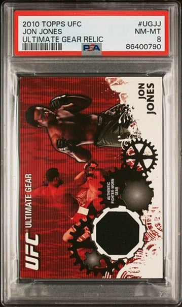 2010 Topps UFC Jon Jones Ultimate Gear Relic PSA 8 (Pop 1)