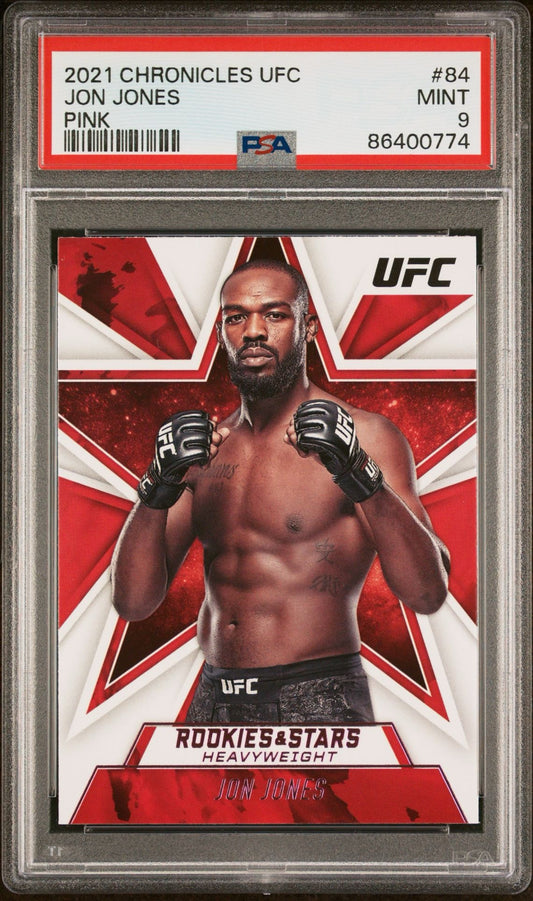 2021 Chronicles UFC Jon Jones Rookies & Stars Pink PSA 9 (POP 1)