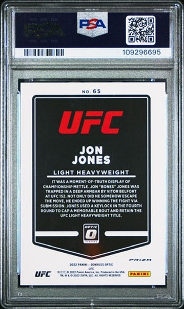 2022 Donruss Optic UFC Jon Jones Black Pandora PSA 9