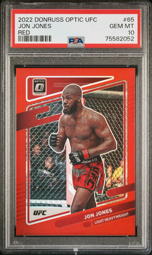 2022 Donruss Optic UFC Jon Jones Red #/199 PSA 10