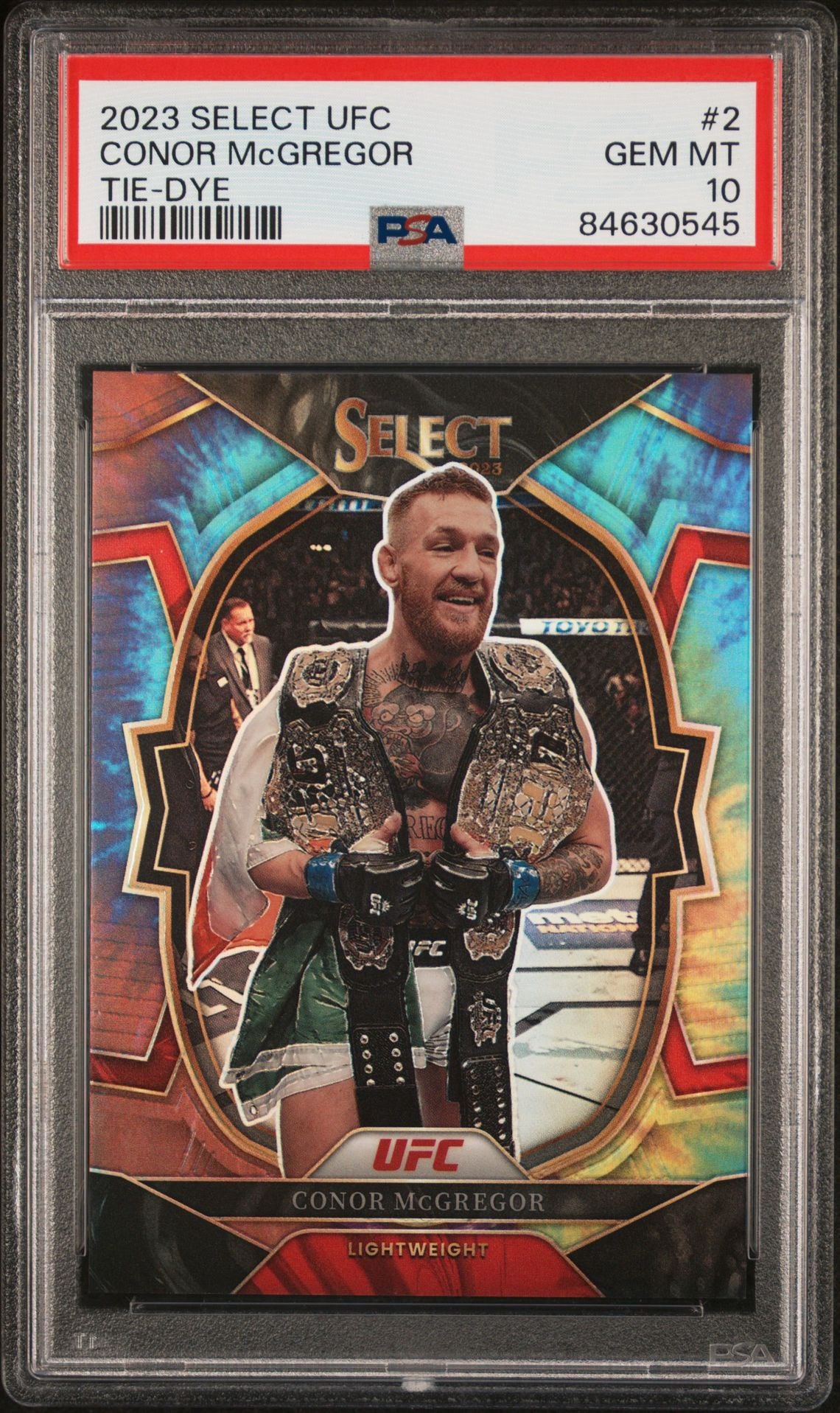 2023 Select UFC Concourse Conor McGregor #2 Tie-Dye #/25 PSA 10