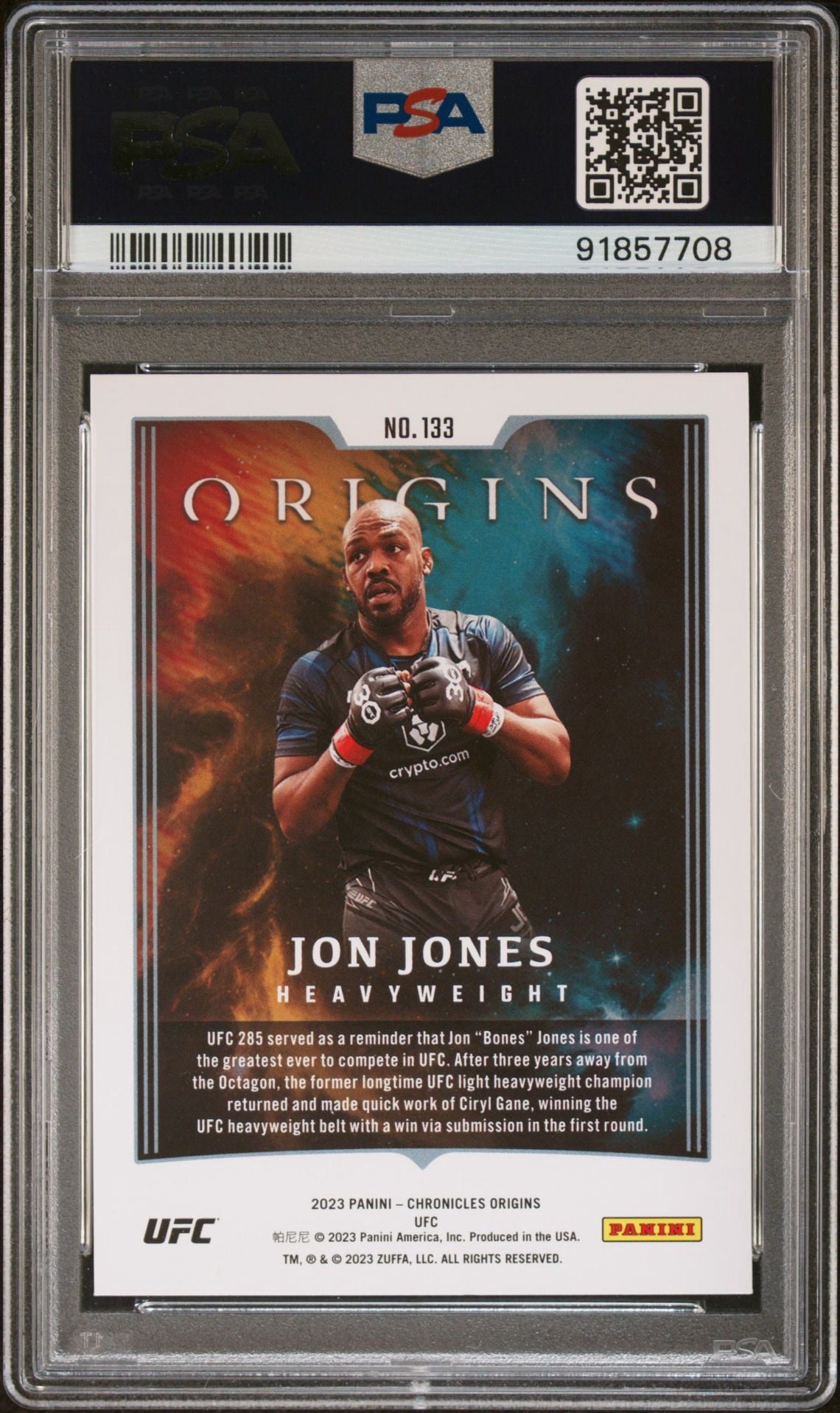 2023 Chronicles UFC Jon Jones Origins PSA 9
