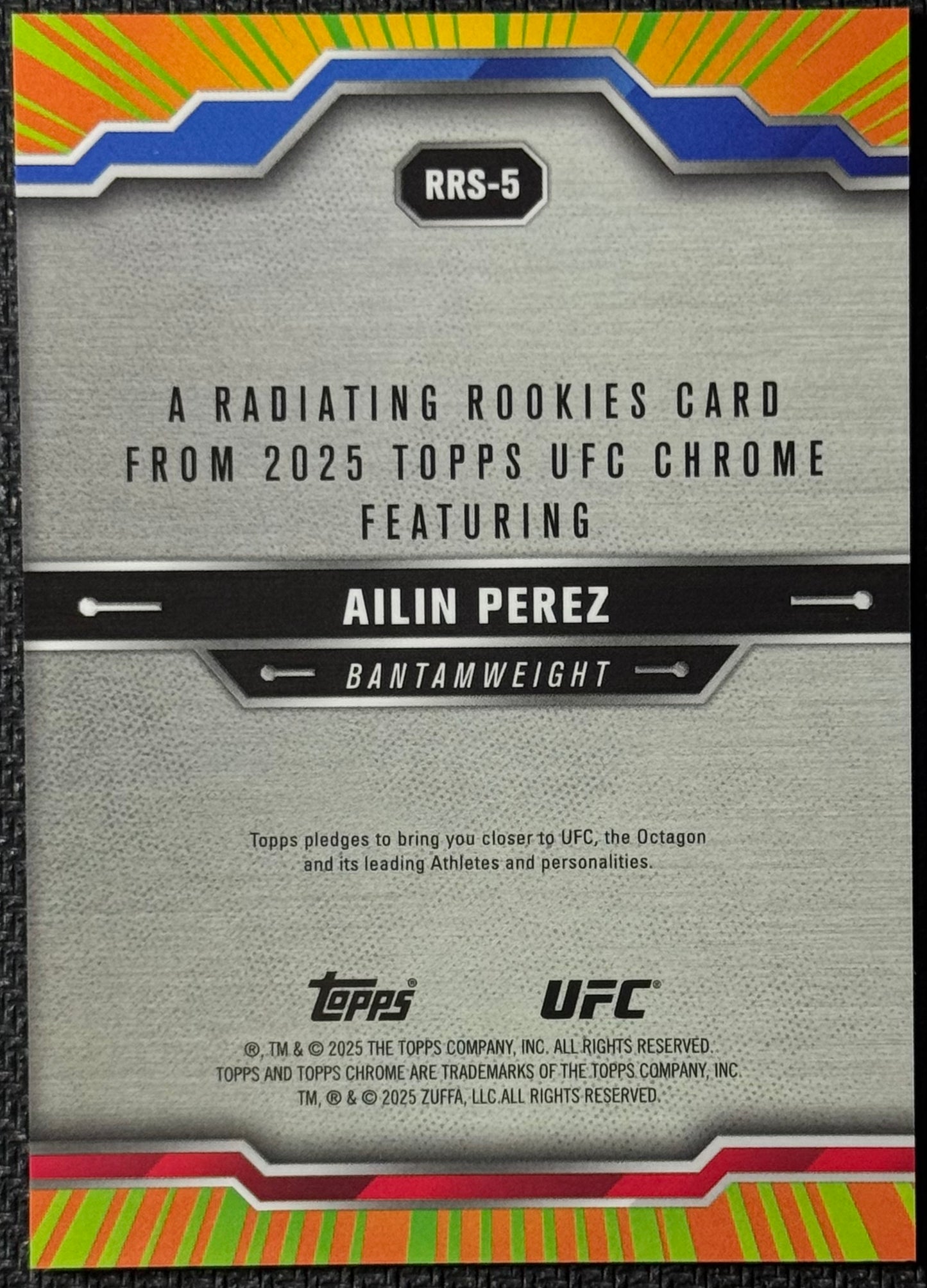 2025 Topps Chrome UFC Ailin Perez Radiating Rookies