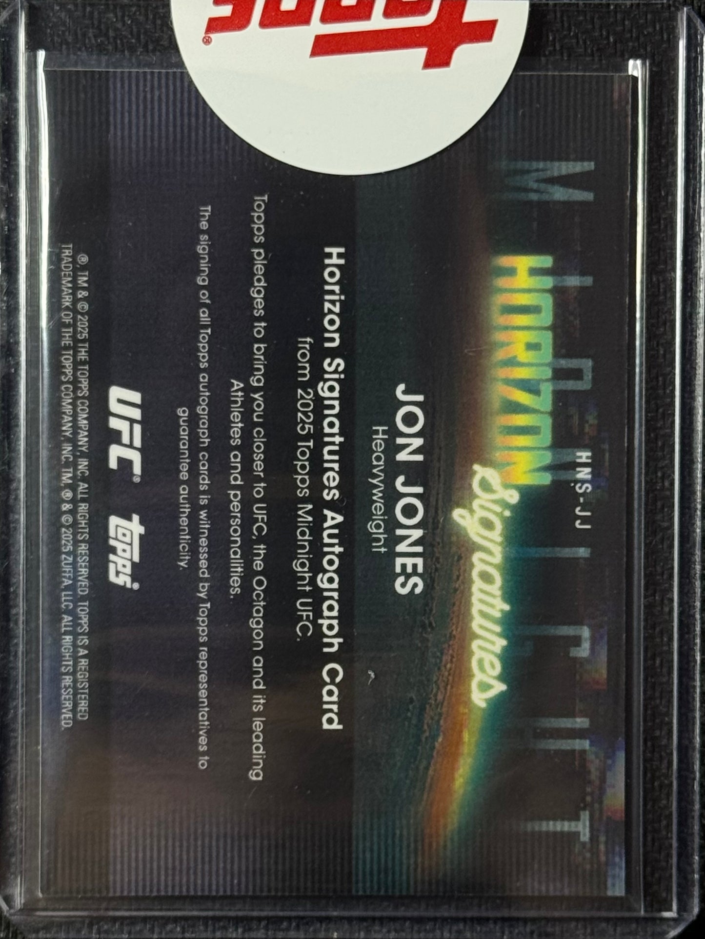 2025 Topps Midnight UFC Jon Jones Horizon Signatures Twilight #/99