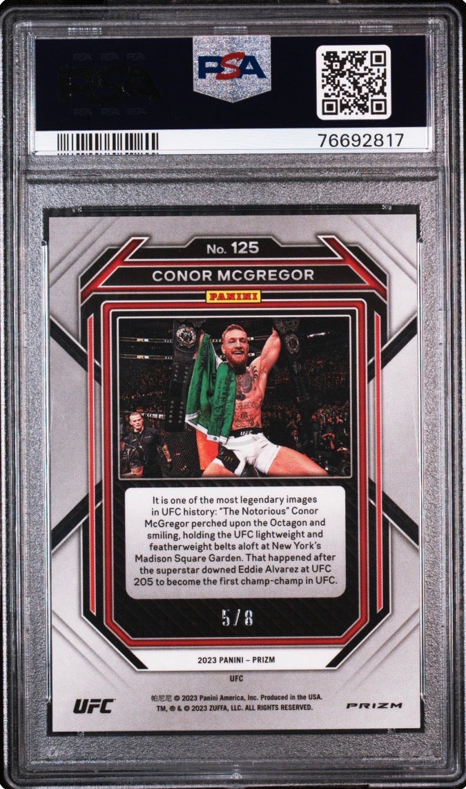 2023 Prizm UFC Conor McGregor Octagon Prizm PSA 10