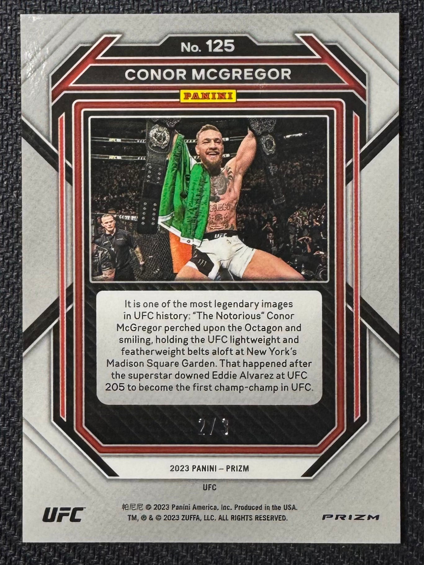 2023 Prizm UFC Conor McGregor Gold Shimmer FOTL #/3