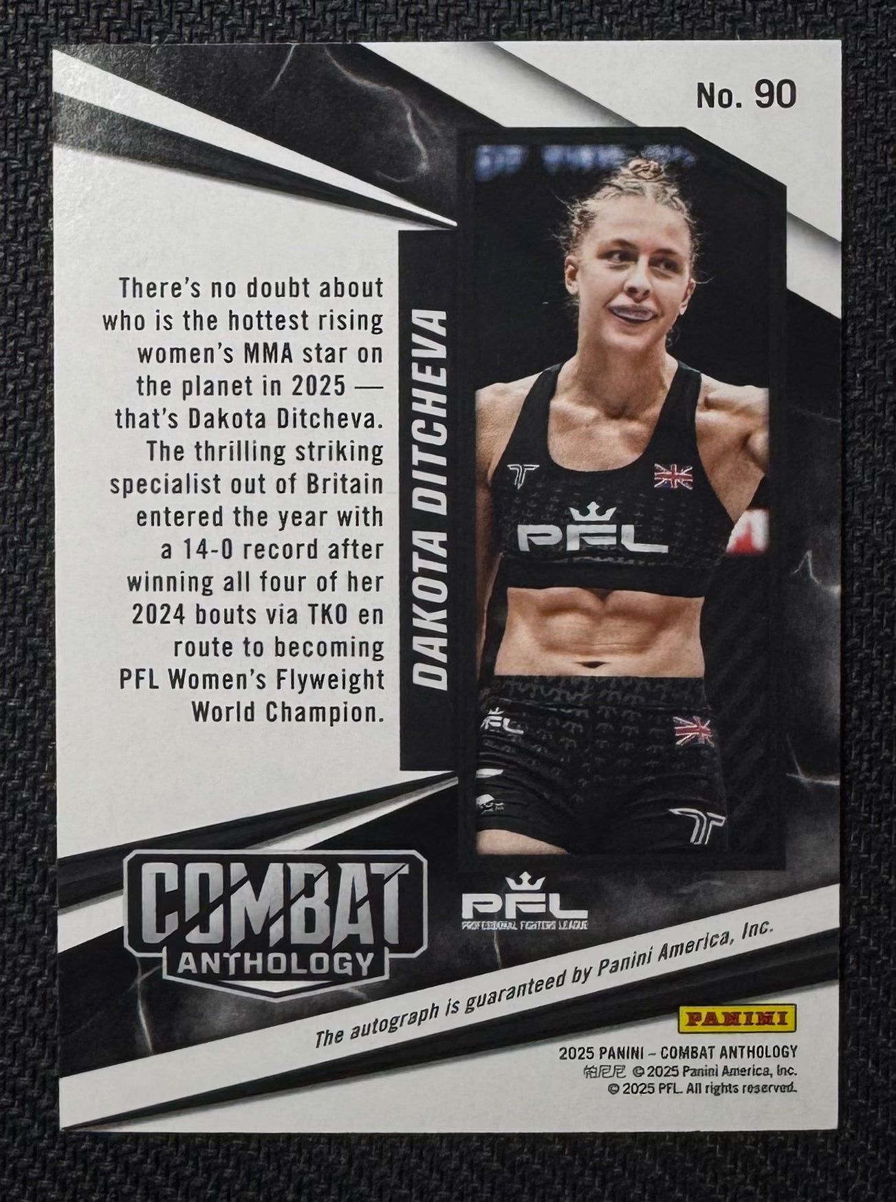 2025 Panini Combat Anthology Dakota Gold Auto #/10