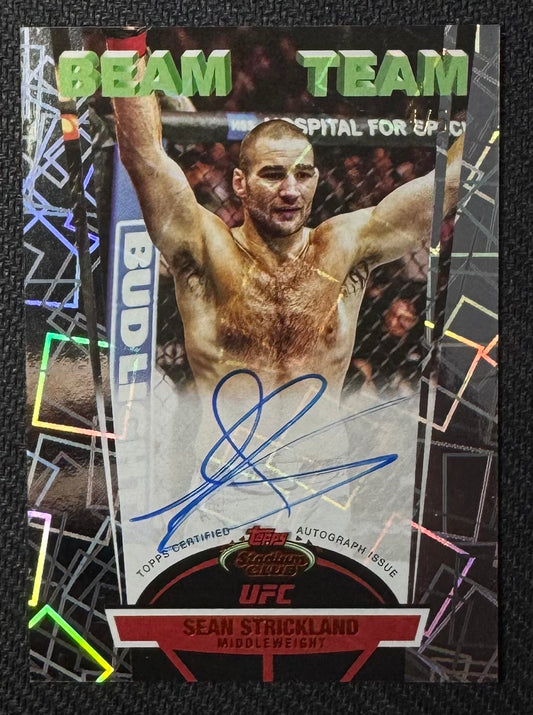 2025 Topps UFC Stadium Club Sean Strickland Beam Team Auto #/5